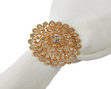 Fennco Styles Starburst Flower Napkin Rings, Set of 4