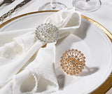 Fennco Styles Starburst Flower Napkin Rings, Set of 4
