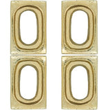 Fennco Styles Rectangle Aluminum Napkin Rings, Set of 4 - Black Metal Decorative Napkin Holders for Home, Dining Room, Banquet, Family Gathering, Holiday and Special Occasion