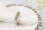 Fennco Styles Rectangle Aluminum Napkin Rings, Set of 4 - Black Metal Decorative Napkin Holders for Home, Dining Room, Banquet, Family Gathering, Holiday and Special Occasion