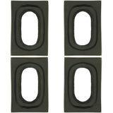 Fennco Styles Rectangle Aluminum Napkin Rings, Set of 4 - Black Metal Decorative Napkin Holders for Home, Dining Room, Banquet, Family Gathering, Holiday and Special Occasion