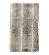 Fennco Styles Elegant Faux Fur Soft Ombre Poly Filled Throw Blanket