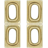 Fennco Styles Rectangle Aluminum Napkin Rings, Set of 4 - Black Metal Decorative Napkin Holders for Home, Dining Room, Banquet, Family Gathering, Holiday and Special Occasion