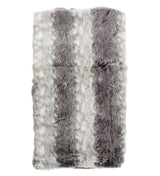 Fennco Styles Elegant Faux Fur Soft Ombre Poly Filled Throw Blanket
