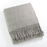 Fennco Styles Sevan Collection Classic Design Wool Blend Throw Blanket, 50" x 60", Grey