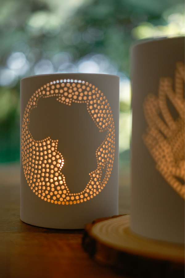 Handmade PVC Tea light / Candle Holder – African Design Collection