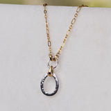 Equinox - Equestrian Horseshoe Earring Two Tone