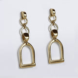 Cortina - Cuban Chain Horse Stirrup Necklace in Gold