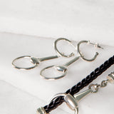 Odeza - Wrap Around Horse Bit Bracelet in Silver & Black