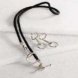 Odeza - Wrap Around Horse Bit Bracelet in Silver & Black