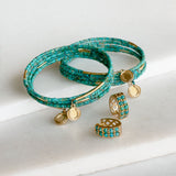 Prism - Turquoise Pave Horseshoe Earring