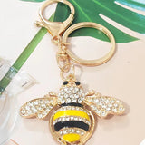 Enamel Bee Charm Keychain