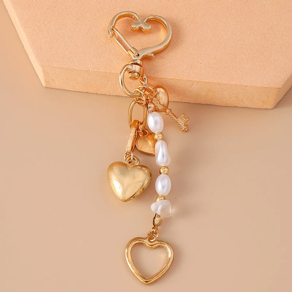 Beachy Heart Keychain Charm