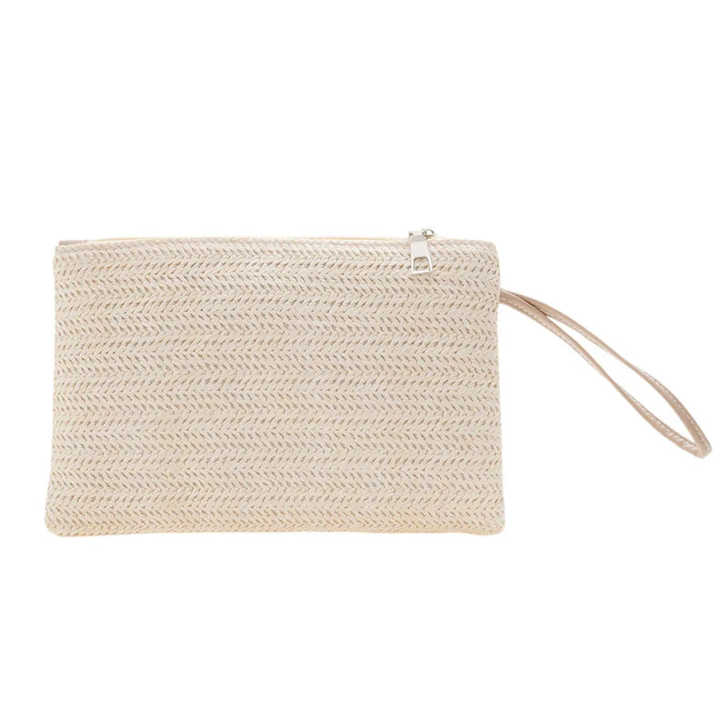Boho Chic Straw Clutch