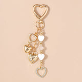 Crystal Heart Bow Keychain