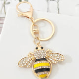 Enamel Bee Charm Keychain
