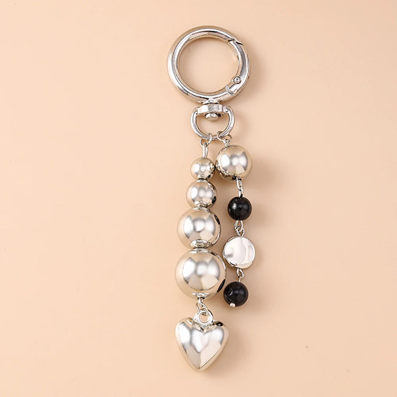 Crystal Heart Bow Keychain