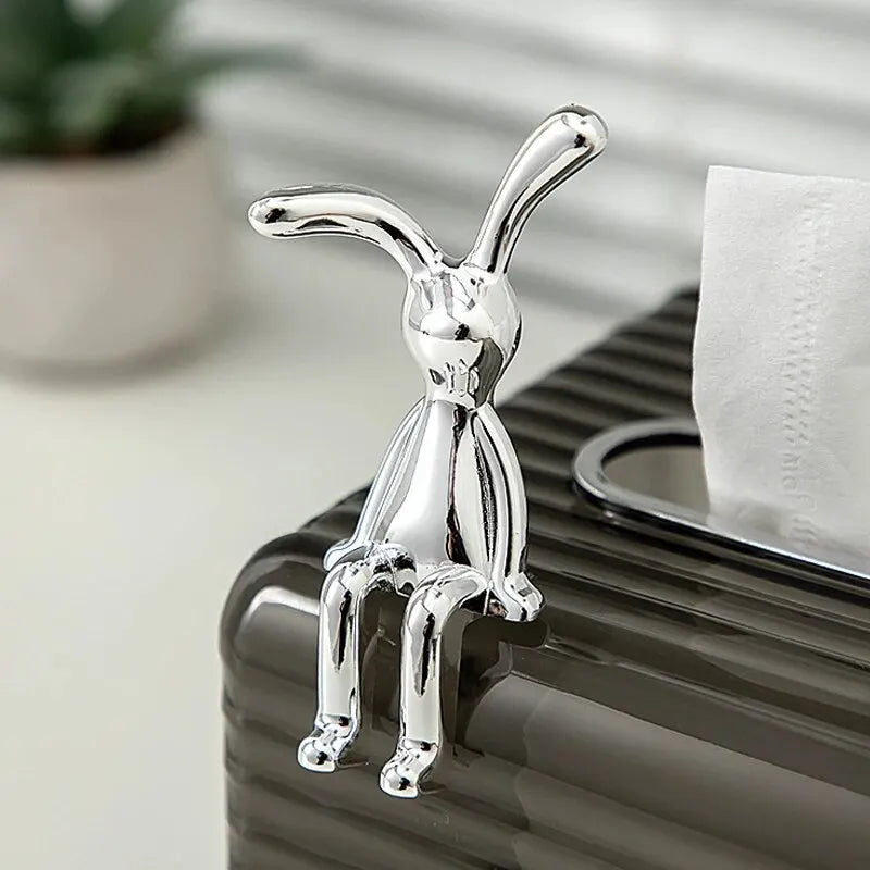 Whimsical Rabbit Statue Decor