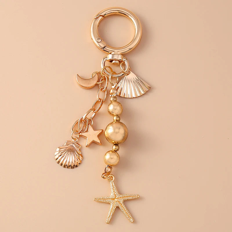 Beachy Heart Keychain Charm