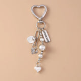 Beachy Heart Keychain Charm
