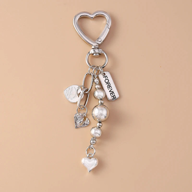 Beachy Heart Keychain Charm