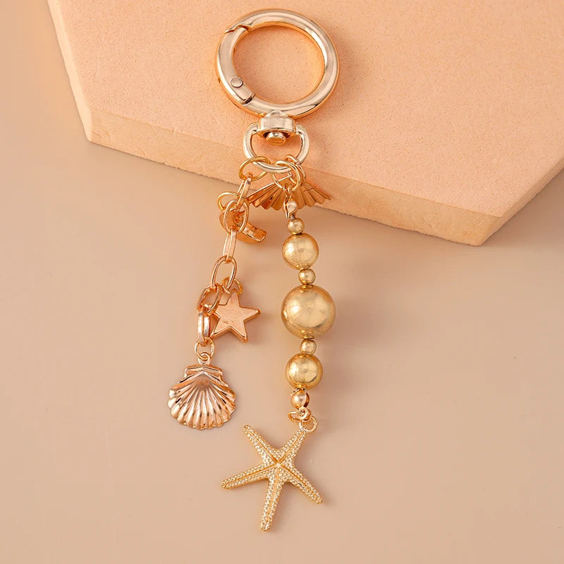 Beachy Heart Keychain Charm