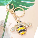 Enamel Bee Charm Keychain
