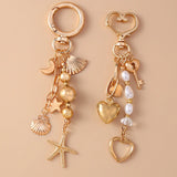 Beachy Heart Keychain Charm