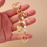 Beachy Heart Keychain Charm