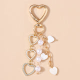 Crystal Heart Bow Keychain