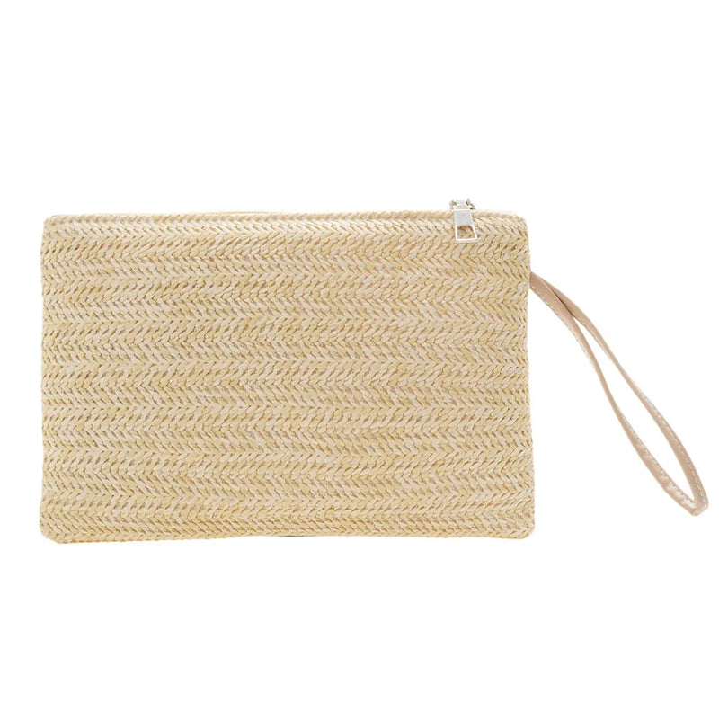 Boho Chic Straw Clutch
