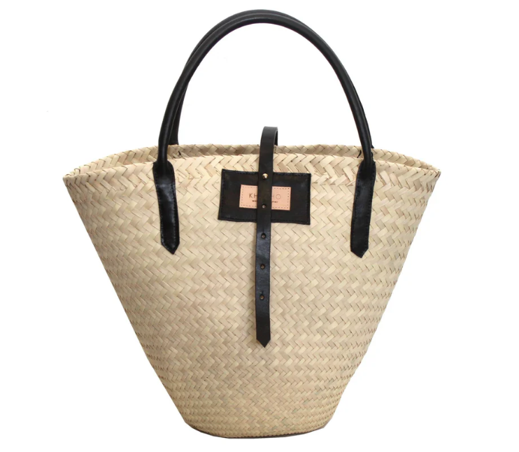 PALM CONE TOTE IN BLACK