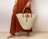 PALM CONE TOTE IN TAN