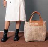 PALM PICNIC BASKET IN TAN