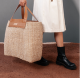PALM PICNIC BASKET IN TAN