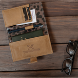Travel Mini Wallet | Compact Leather Passport Essential - Cheetah - Preppy