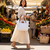 MANZINI SHOPPING TOTE - WHITE
