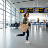 Leather Travel Tote – Zipper Handbag - Hazelnut