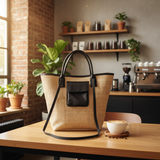 Maia Bag – Raffia Weave & Leather