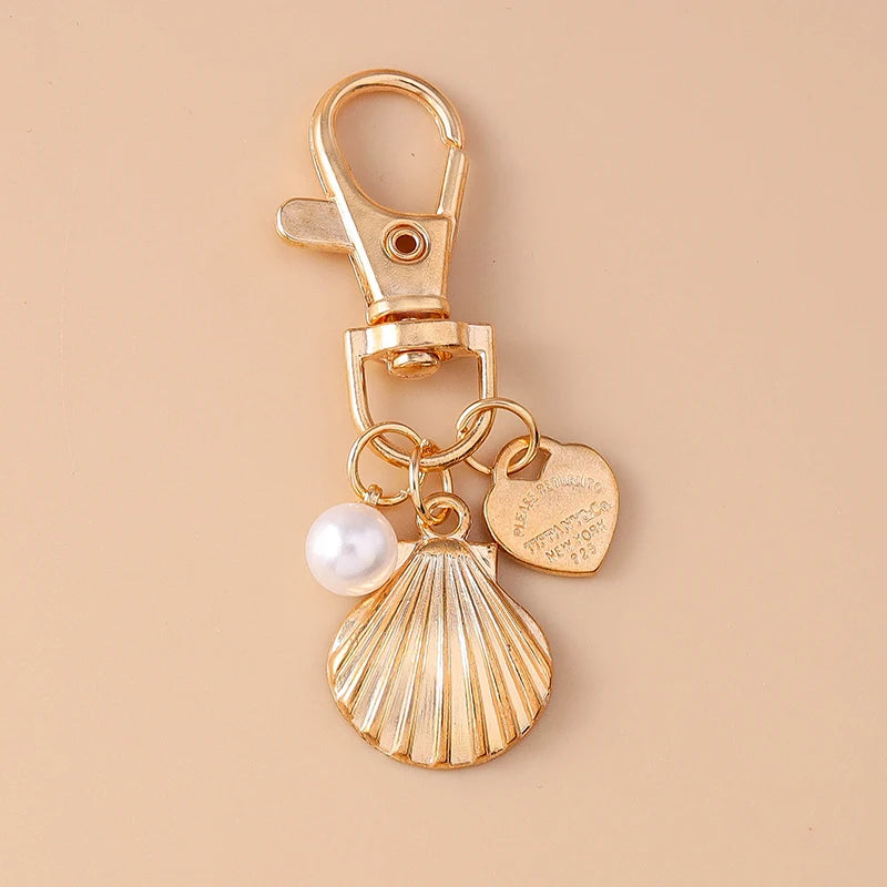 Beachy Heart Keychain Charm
