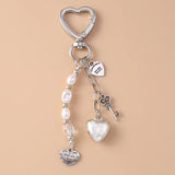 Beachy Heart Keychain Charm