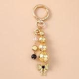 Crystal Heart Bow Keychain