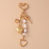 Beachy Heart Keychain Charm