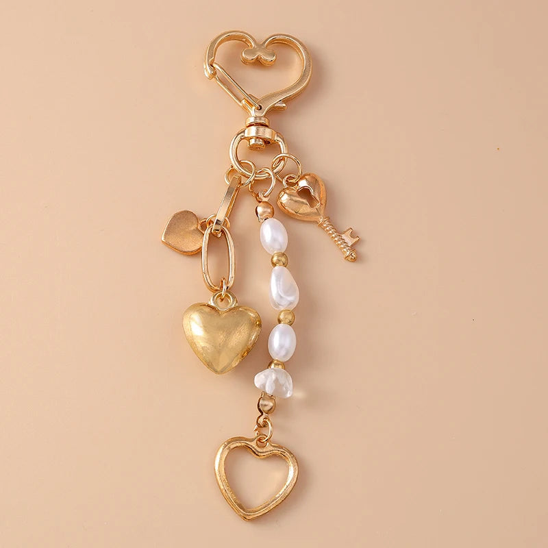 Beachy Heart Keychain Charm