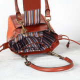 Cassidy - Luxury Leather Bucket Handbag in Cognac