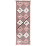 Della -  Blush Pink Equestrian Motif Luxe Shawl