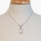 Denby- Equestrian Riding Stirrup Necklace in Silver