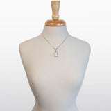 Denby- Equestrian Riding Stirrup Necklace in Silver