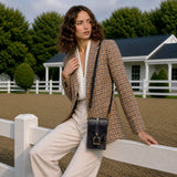 Devon Deluxe Phone Bag - Luxury Leather Handbag in Black