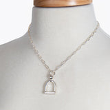 Langley - Equestrian Riding Stirrup Earring in Silver